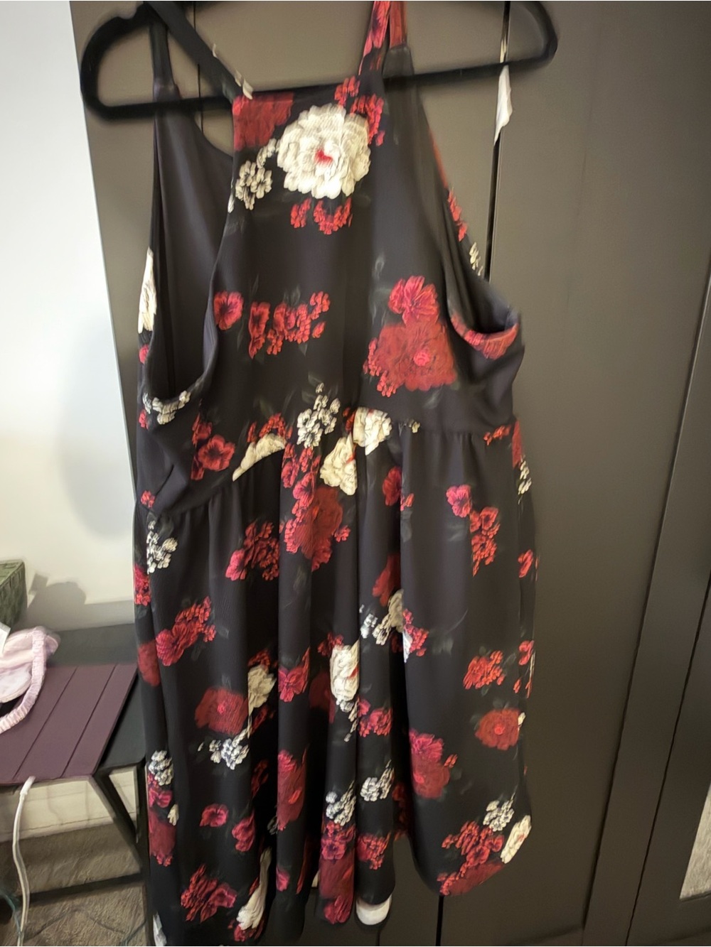 TORRID Black Halter Dress with Red & Cream Floral Print - SIZE 3 at torrid - Picture 10 of 10